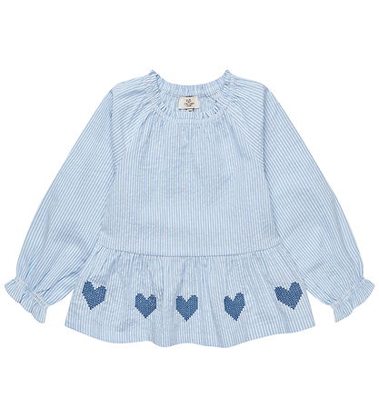 Copenhagen Colors Bluse - Sky Blue/Cream