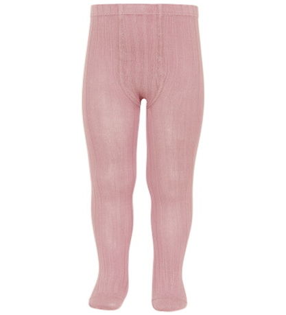 Condor Strømpebukser - Rib - Pale Pink