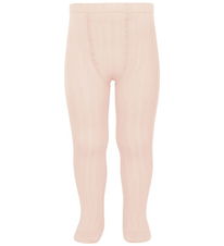 Condor Strømpebukser - Rib - Lys Rosa