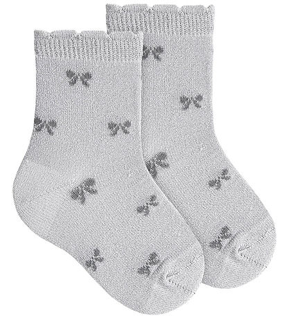 Condor Strømper - Pearly m. Sløjfer