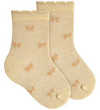 Condor Strømper - Oatmeal m. Sløjfer