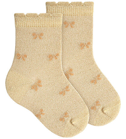 Condor Strømper - Oatmeal m. Sløjfer