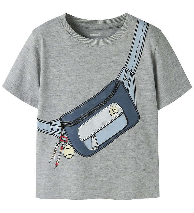 NAME IT T-shirt Fum Grey Melange