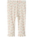 Lil Atelier Leggings - Rib - Slim - NbfGago - Coconut Milk/Hydra