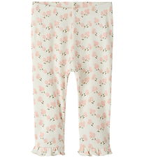 Lil Atelier Leggings - Rib - Slim - NbfGago - Coconut Milk/Hydra