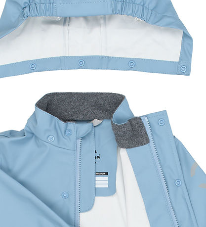 Mikk-Line Regnsæt - PU - Faded Denim