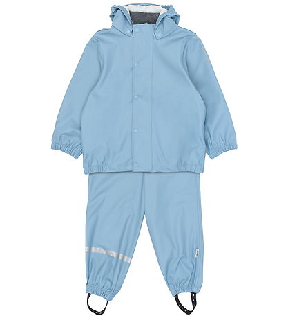 Mikk-Line Regnsæt - PU - Faded Denim