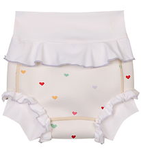 Vanilla Copenhagen Blebadebukser -  Neo - White Cream Hearts