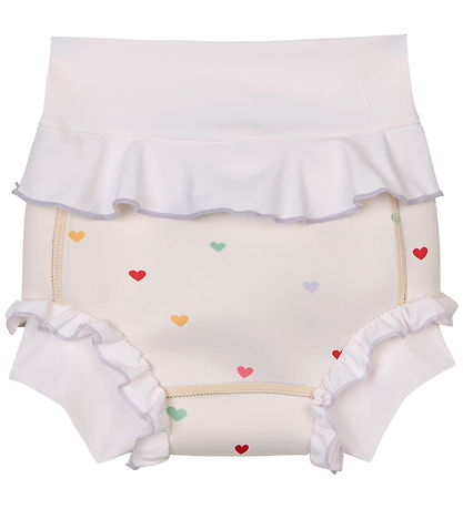 Vanilla Copenhagen Blebadebukser -  Neo - White Cream Hearts