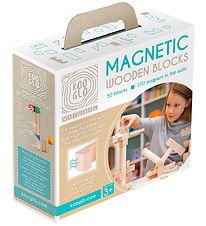 Kooglo Magnetiske træblokke - Basic Natural - 50 Stk.