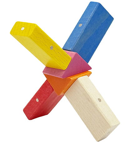 Kooglo Magnetiske Træblokke - Basic Color - 50 Stk.