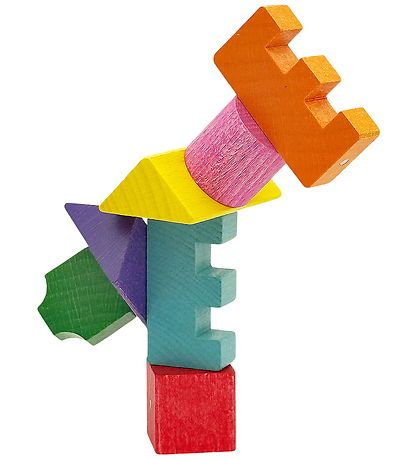 Kooglo Magnetiske Træblokke - Basic Color - 50 Stk.