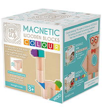 Kooglo Magnetiske Træblokke - Micro Giraf - 10 stk