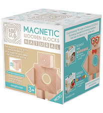 Kooglo Magnetiske Træblokke - Micro Professor - 7 Stk