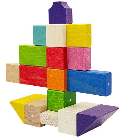 Kooglo Magnetiske Træblokke - Micro Skib