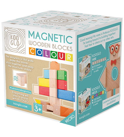 Kooglo Magnetiske Træblokke - Micro Skib