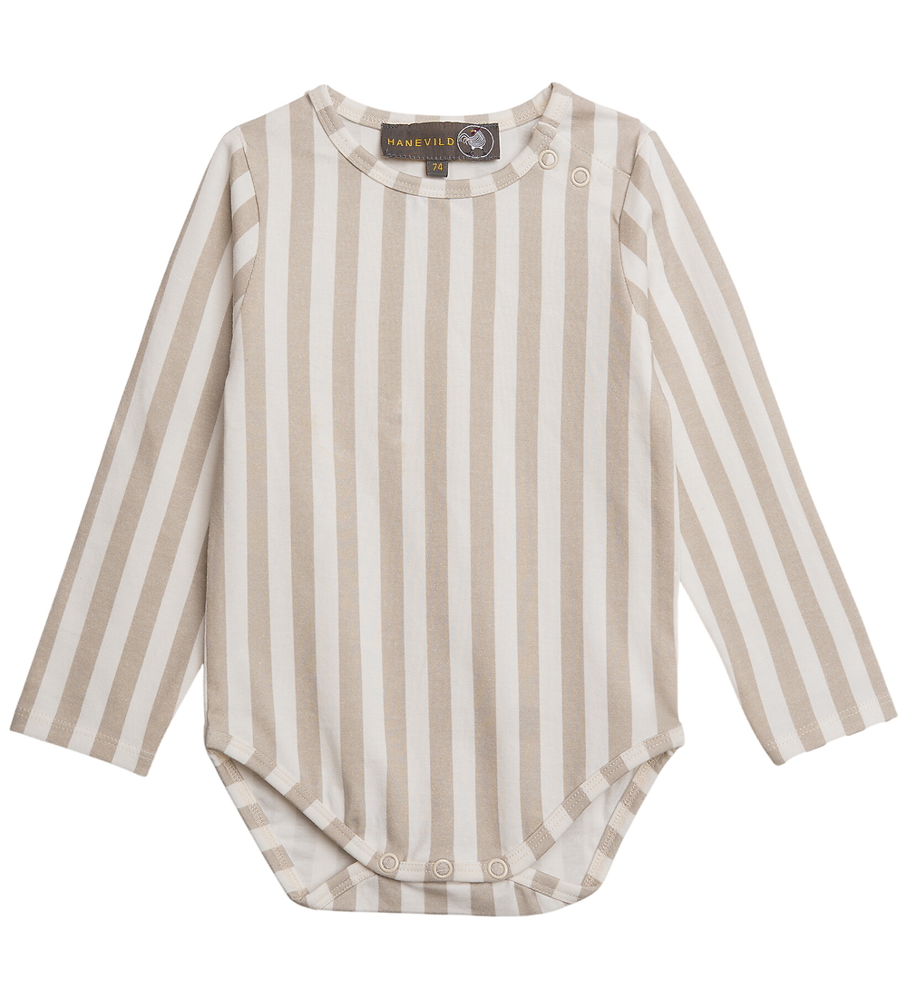 Hanevild Body l/ä - Striped - Summer Sand - Hanevild - 74 - Body L/Ä