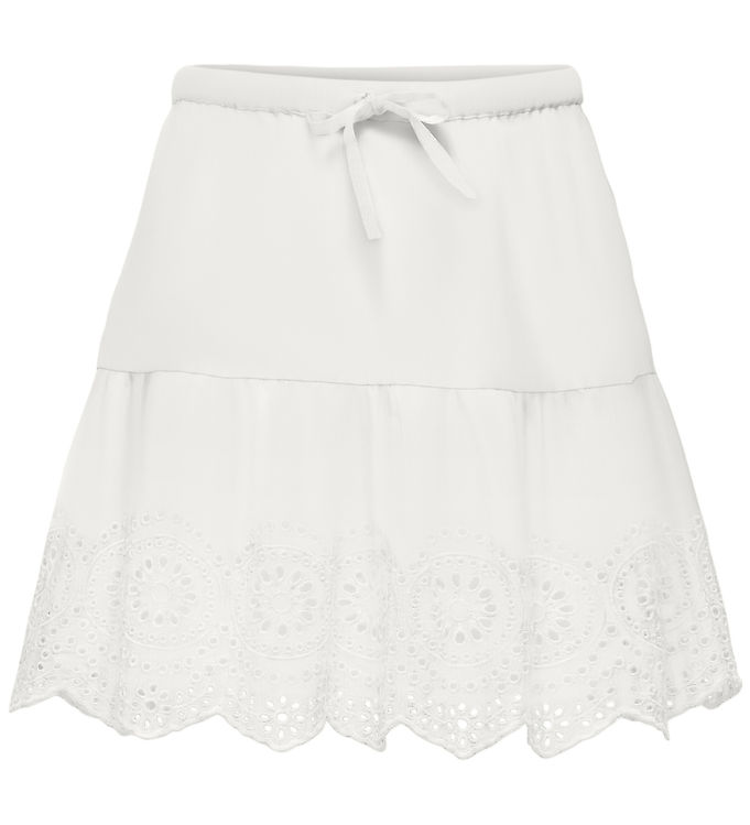 Kids Only Nederdel - Broderi - KogBondi - Cloud Dancer