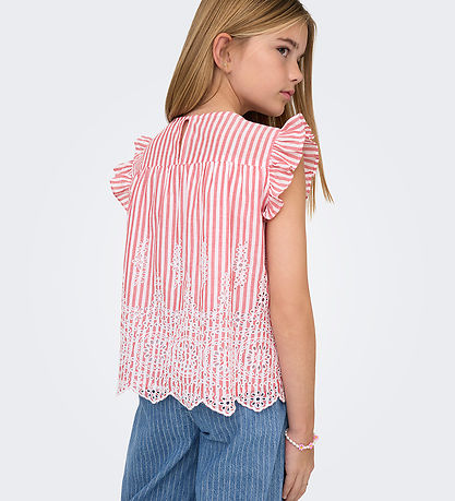 Kids Only Top - Broderi - KogBondi - Barbados Cherry/Cloud Dance