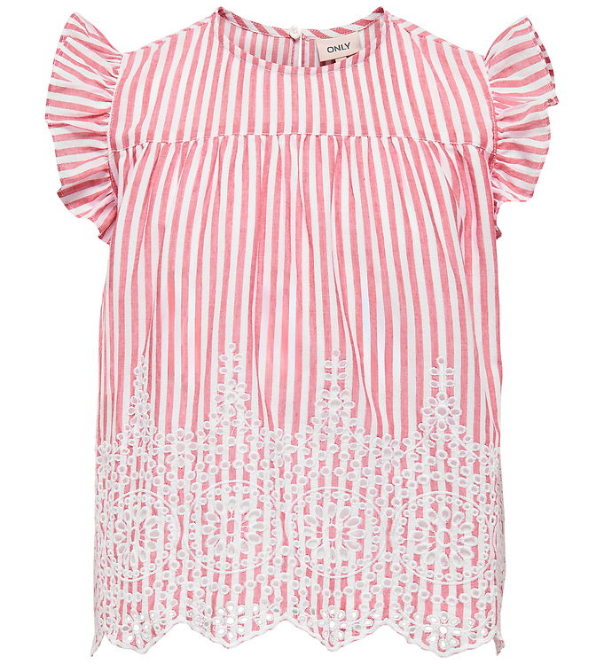 Kids Only Top - Broderi - KogBondi - Barbados Cherry/Cloud Dance