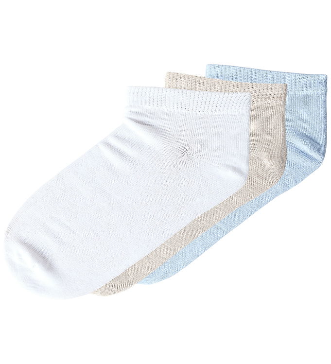 Name It Strømper - 3-pak - NkmValde - Bright White/Chateau Grey