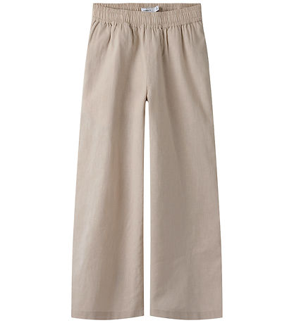 Name It Bukser - Noos - Wide - NkfFalinnen - Chateau Grey