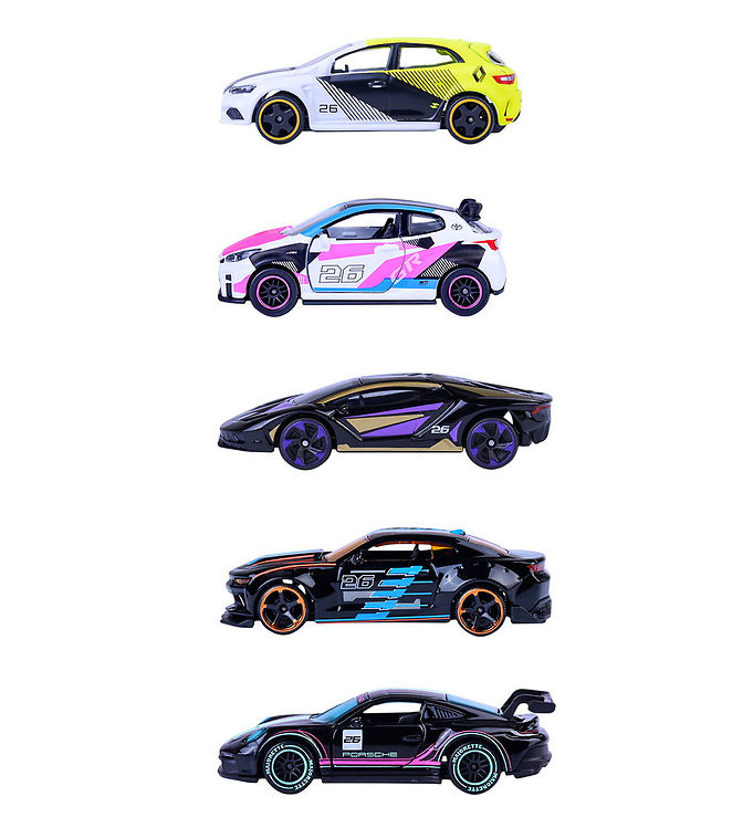 Majorette Biler - 5-Pak - Neon Racer