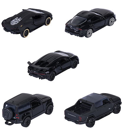 Majorette Biler - 5-Pak - Black Edition