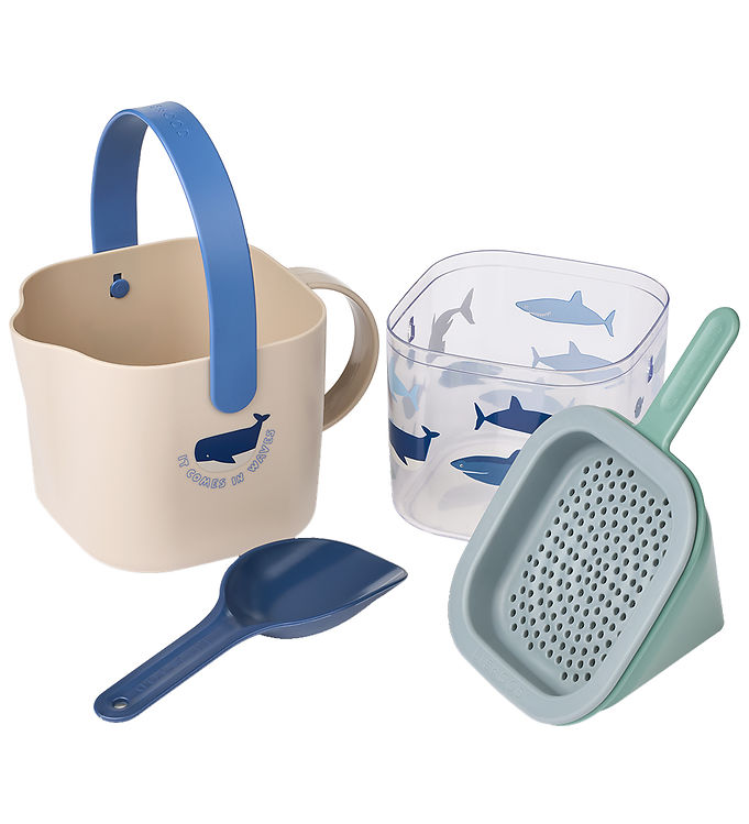 Liewood Strandsæt - 5 Dele - Roald - Shark/Dove Blue