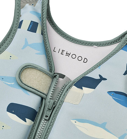 Liewood Svømmevest - 15-19 kg - Dove - Shark/Dove blue