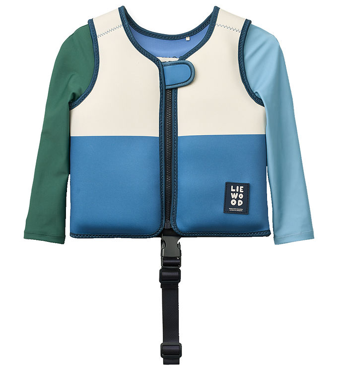 Liewood Svømmevest m. Ærmer - 15-19 kg - Dove - Riverside mult
