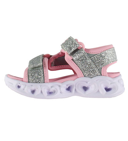 Skechers Sandaler - Heart Lights - Silver/Pink