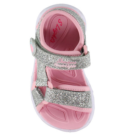 Skechers Sandaler - Heart Lights - Silver/Pink