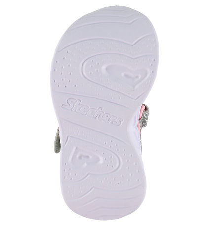 Skechers Sandaler - Heart Lights - Silver/Pink