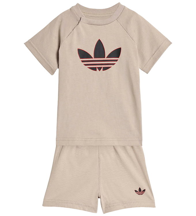 adidas Originals Shortssæt - Stine Khaki m. Logo