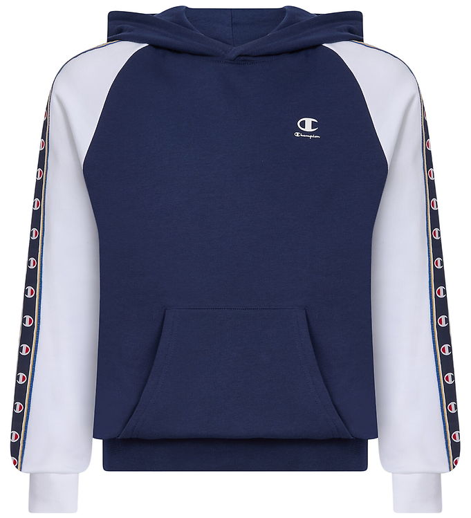 Champion Hættetrøje - Navy/Hvid