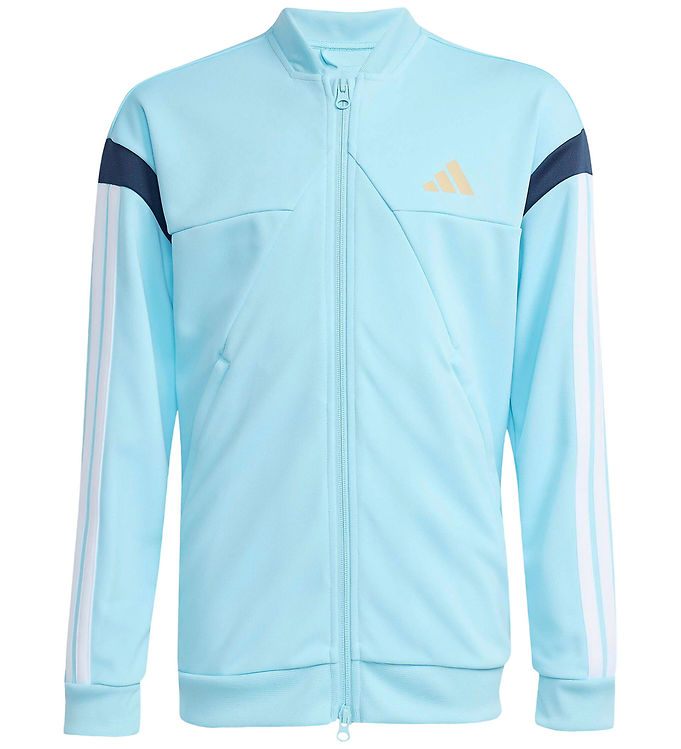 adidas Performance Cardigan - J Hot Top - Ice Blue/Hvid/Haze Bei