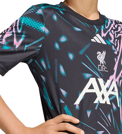 adidas Performance Fodboldtrøje - LFC Preshi Y - Black/Eqtgrn/Se