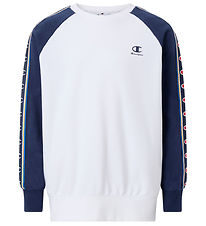 Champion Sweatshirt - Crewneck - White/Navy
