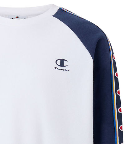 Champion Sweatshirt - Crewneck - White/Navy