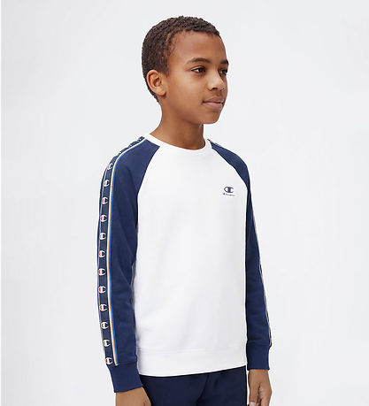 Champion Sweatshirt - Crewneck - White/Navy