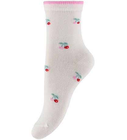 Condor Strømper - 2-pak - Creme m. Blomster