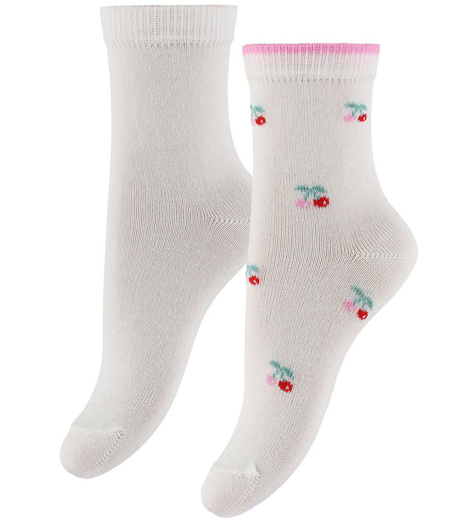 Condor Strømper - 2-pak - Creme m. Blomster