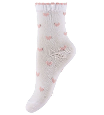 Condor Strømper - 2-pak - Pale Pink/White