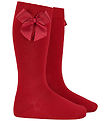 Condor Knæstrømper m. Sløjfe - Red Velve