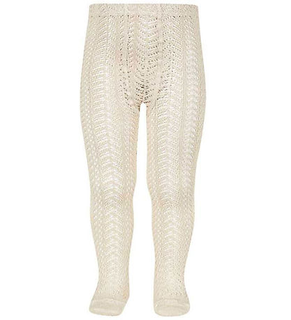 Condor Strømpebukser - Linen m. Hulmønster