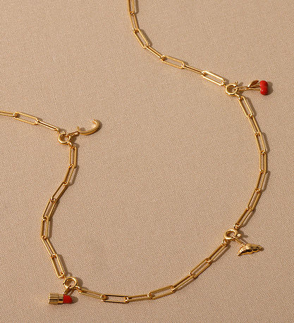 Design Letters Vedhængs - Darling Charm - Croissant - Guld