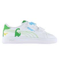 Puma Sko - Smash 3.0 Dino V Inf - Hvid/Green Fruit