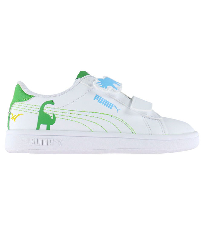 Puma Sko - Smash 3.0 Dino - Hvid/Green Fruit