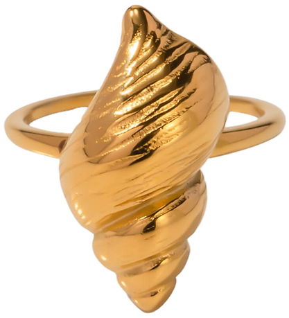 By Stær Ring - Konkylie - Forgyldt